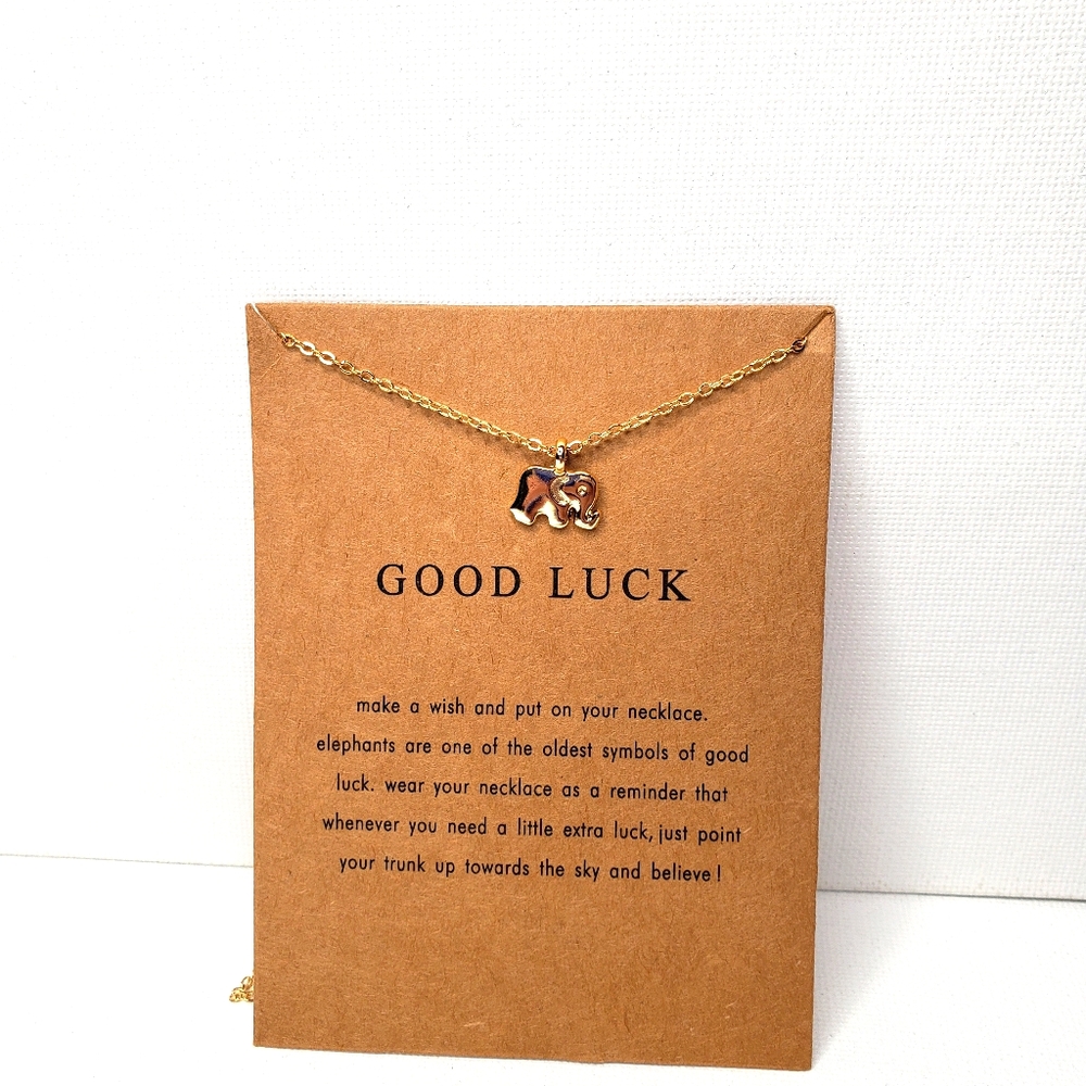 Good Luck Elephant Necklace NWOT
